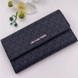 Michael Kors Trifold Wallet Signature Black